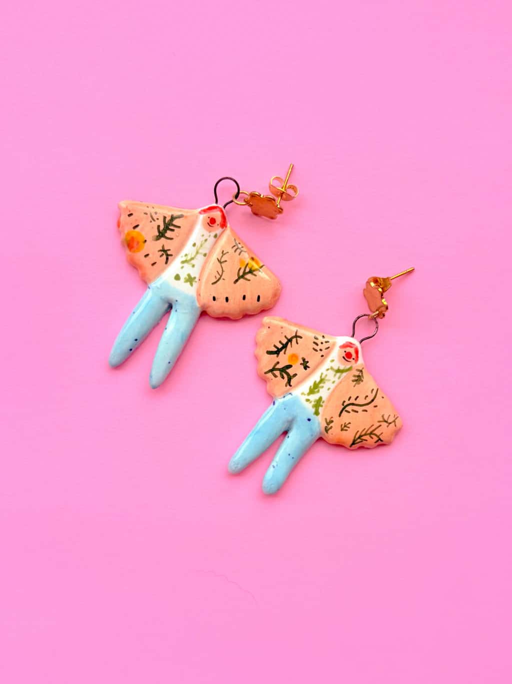 Aretes angelitos de flores