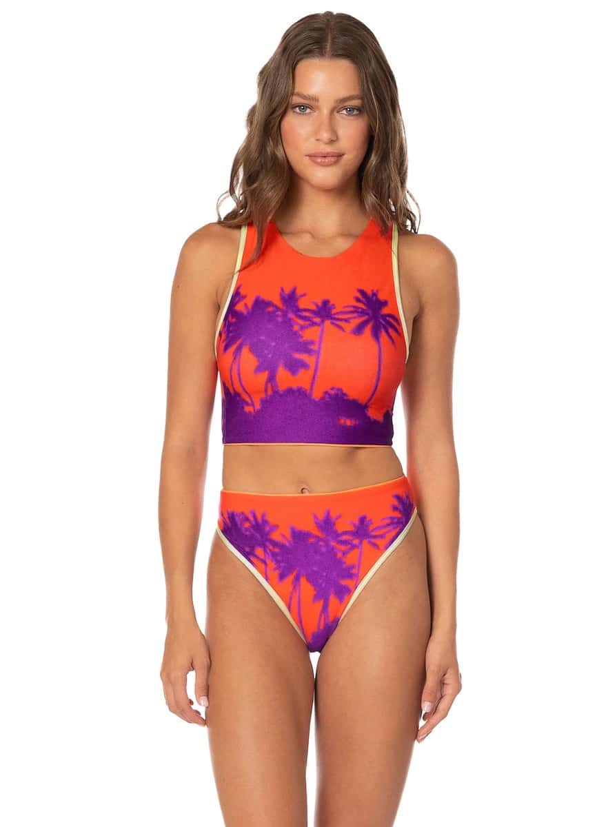 Maaji Athereal Drift Luau Halter Crop Top Bikini Top