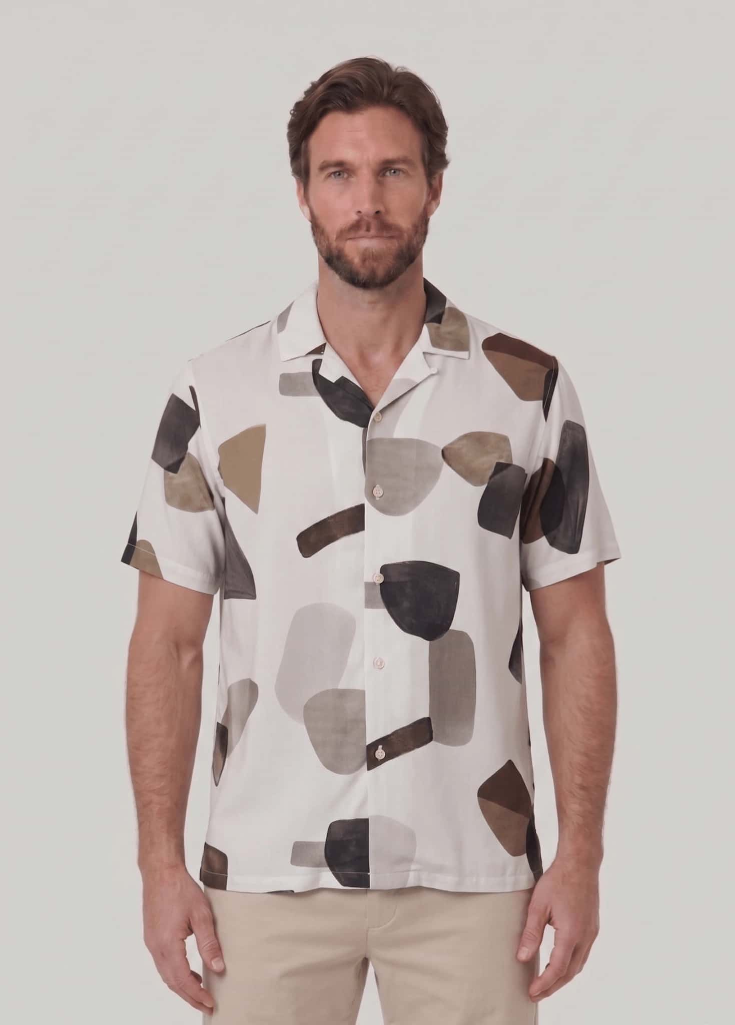 Camisa estampada manga corta para hombre Jon Sonen 027225069