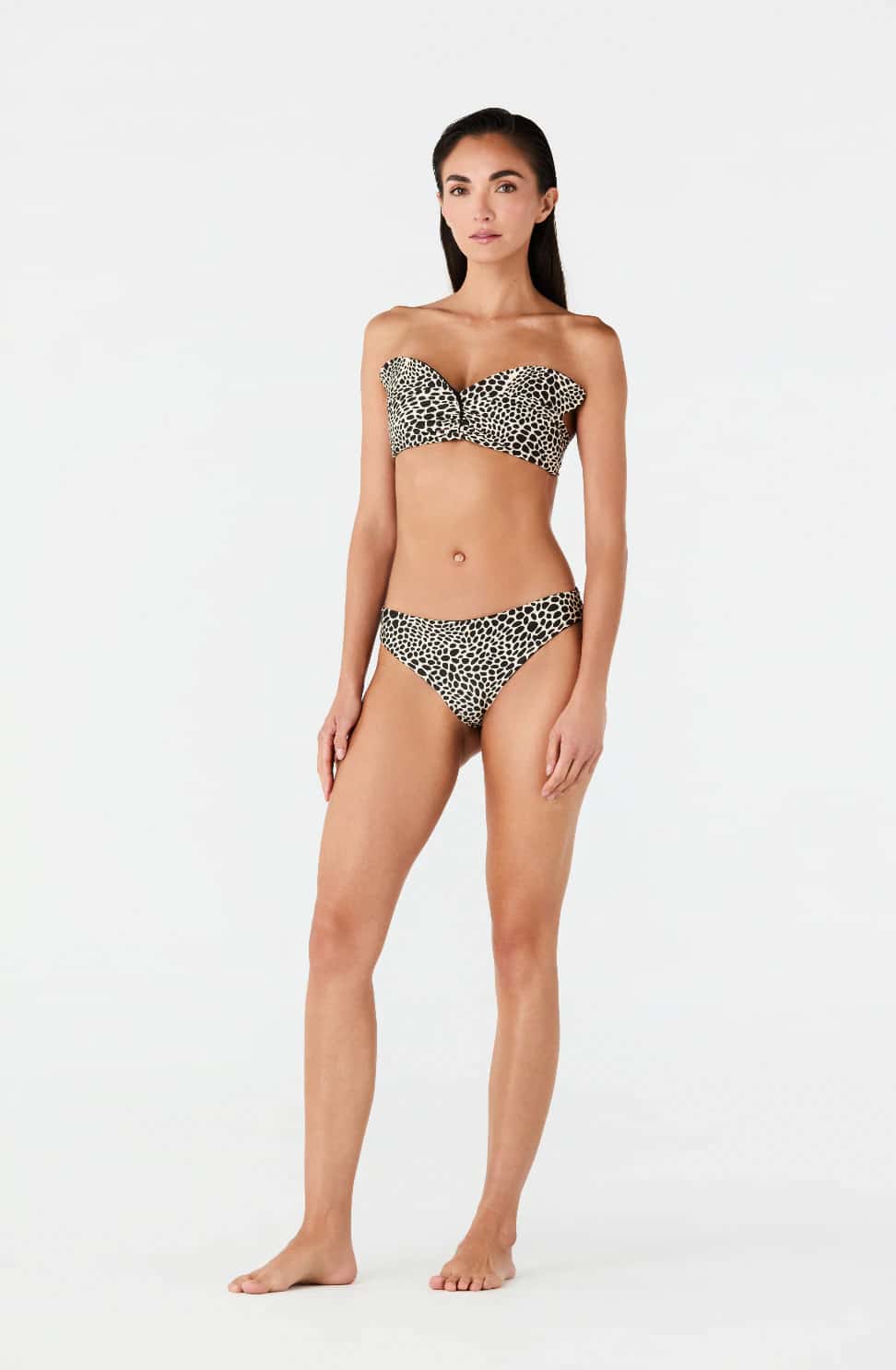 Victoria Top / Ivory & Black Animal Print