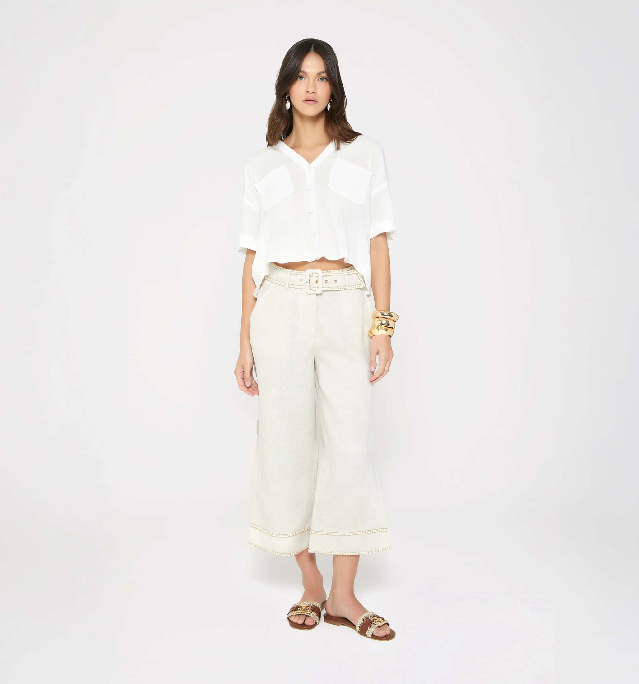 Pantalon tiro alto culotte