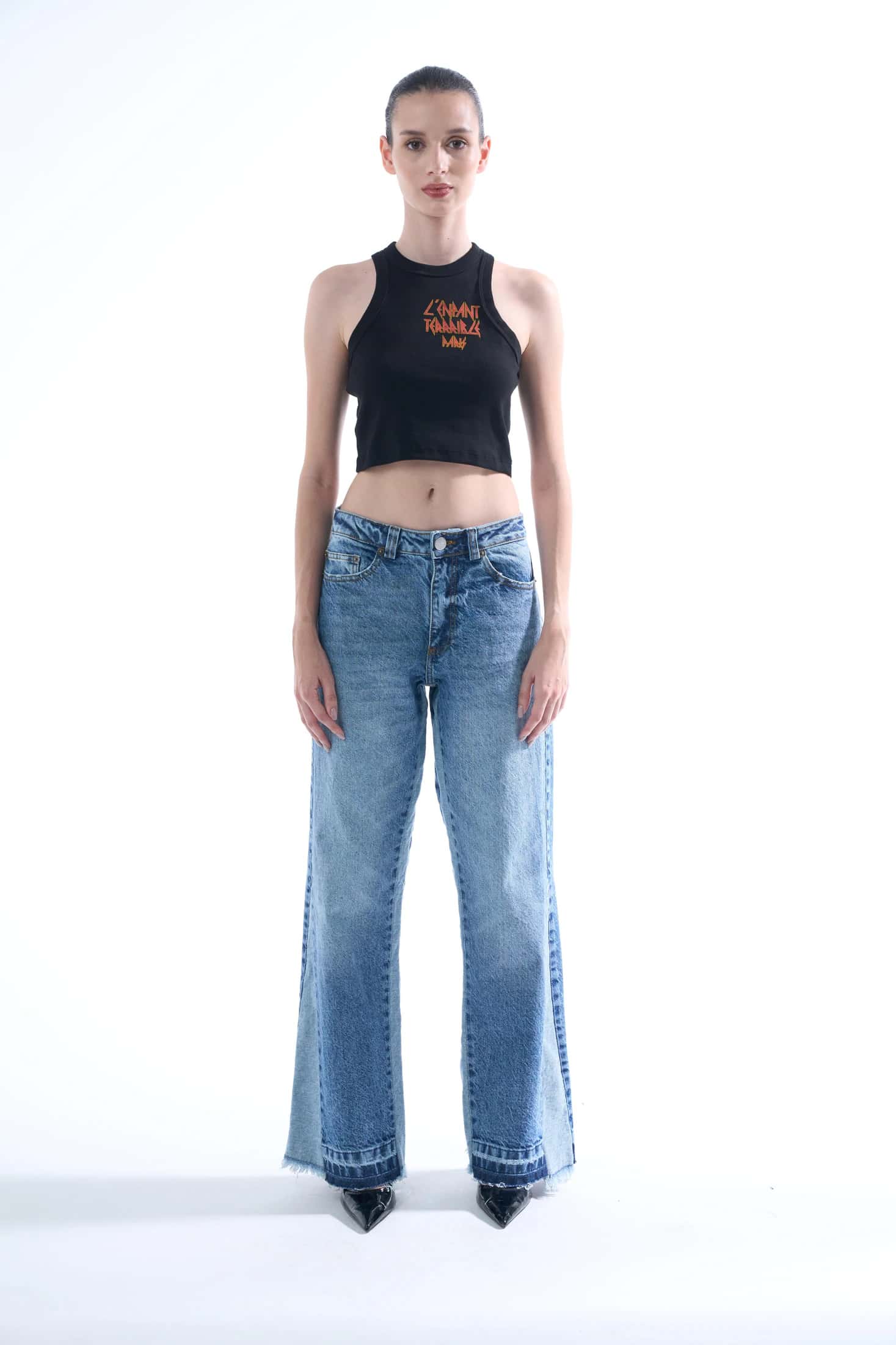 EMBROIDERED FLARED JEANS - miniatura 2