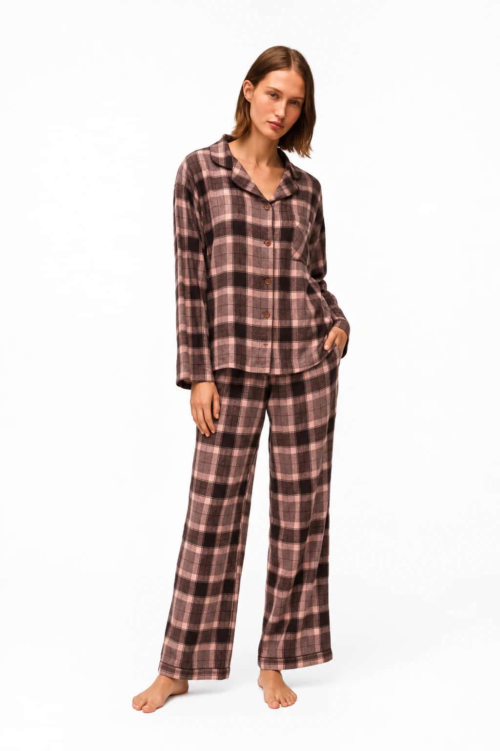 Set Pantalon Amsterdam Taupe Plaid - miniatura 2