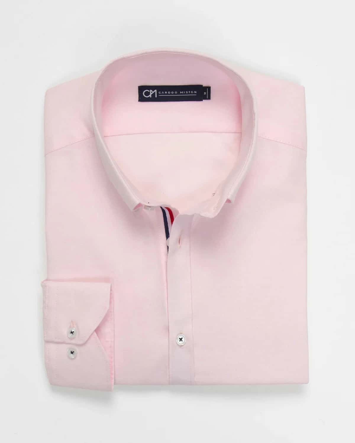 Camisa Oxford Hiladillo France Algodón Palo De Rosa - miniatura 5