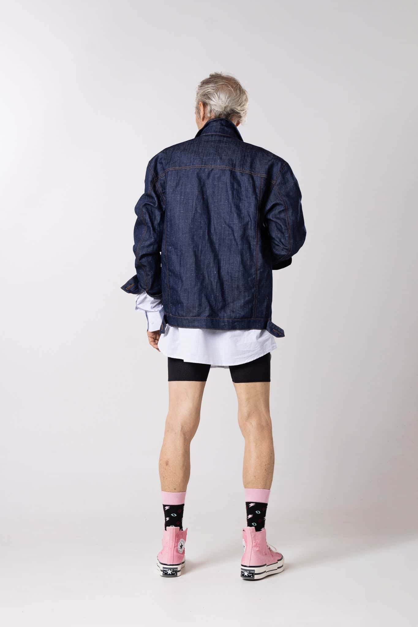 CHAQUETA CRUDA EN DENIM CON CÁÑAMO - miniatura 3