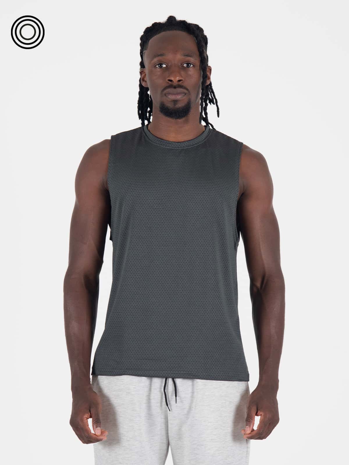 camisilla hombre panal gris oscuro