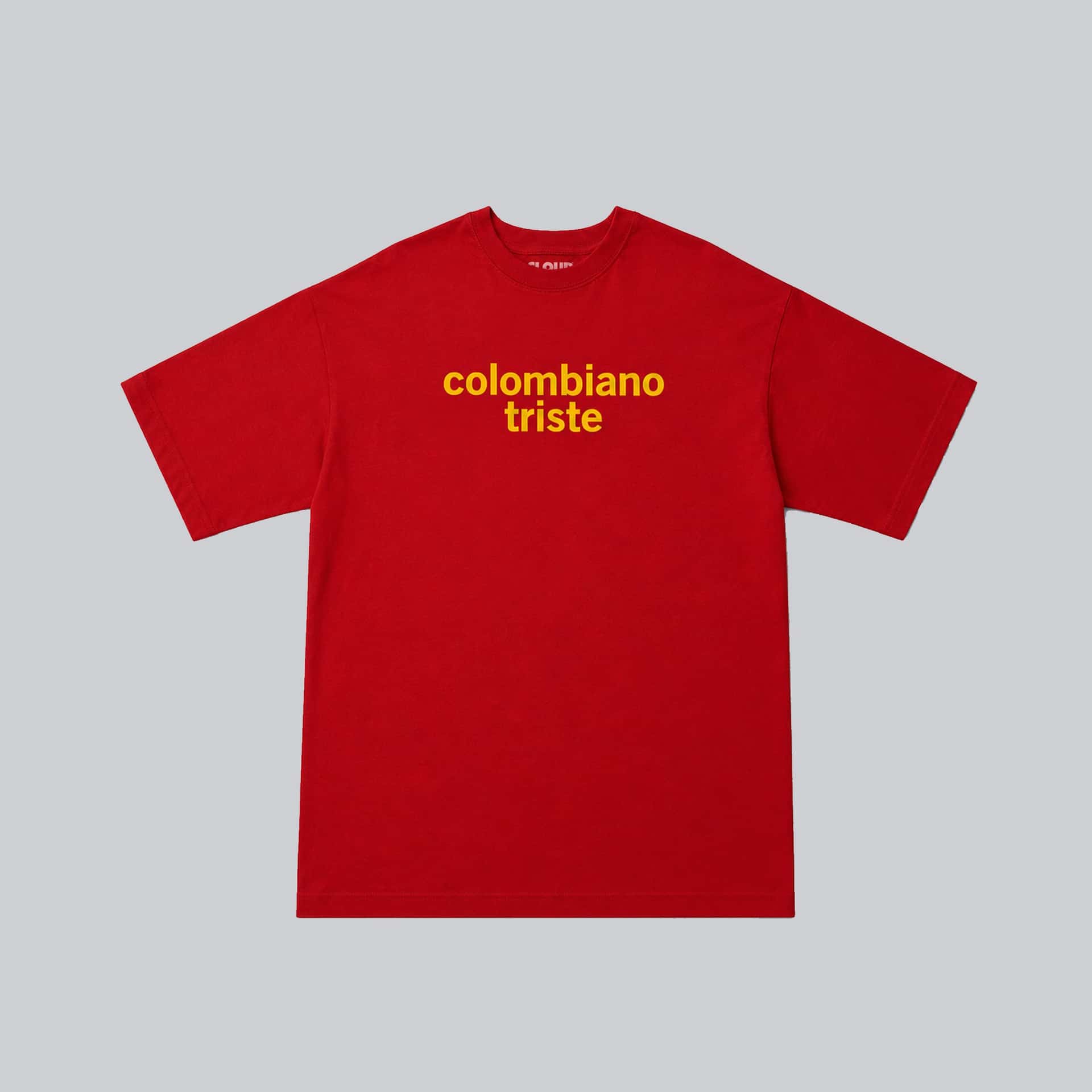 Camiseta colombiano triste roja
