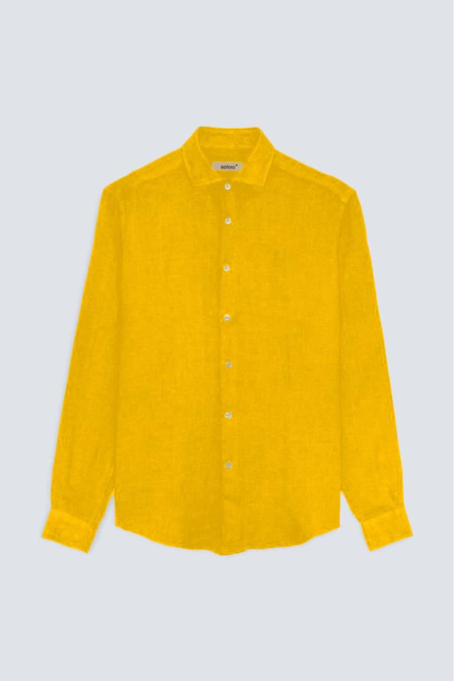 Men's linen shirt mustard
