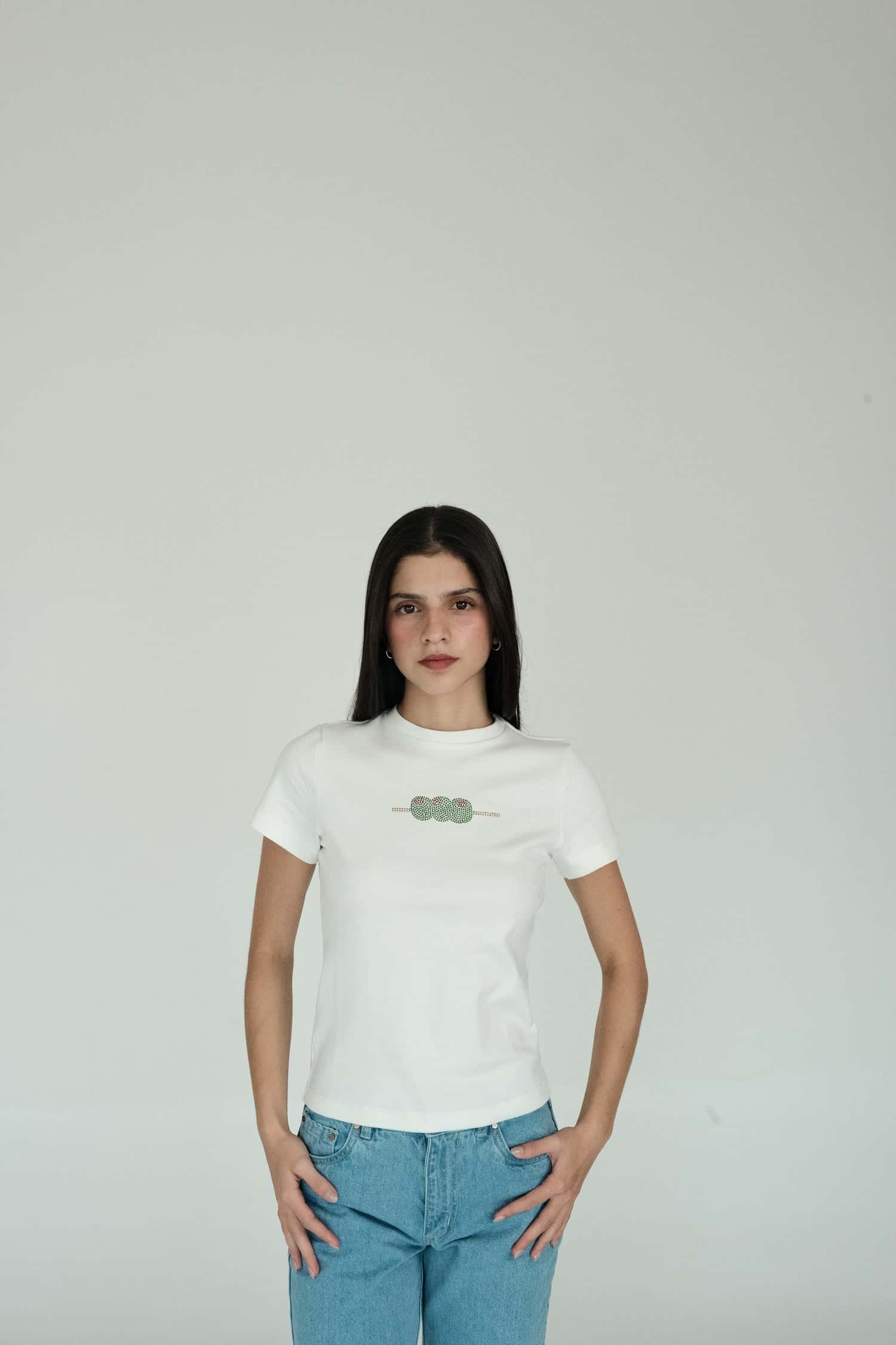 Olive Tee (White)