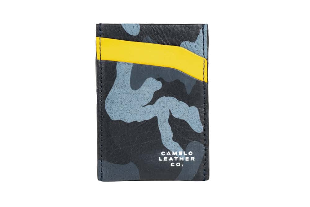 Freedom Cardholder Vertical Navy Camo - Yellow