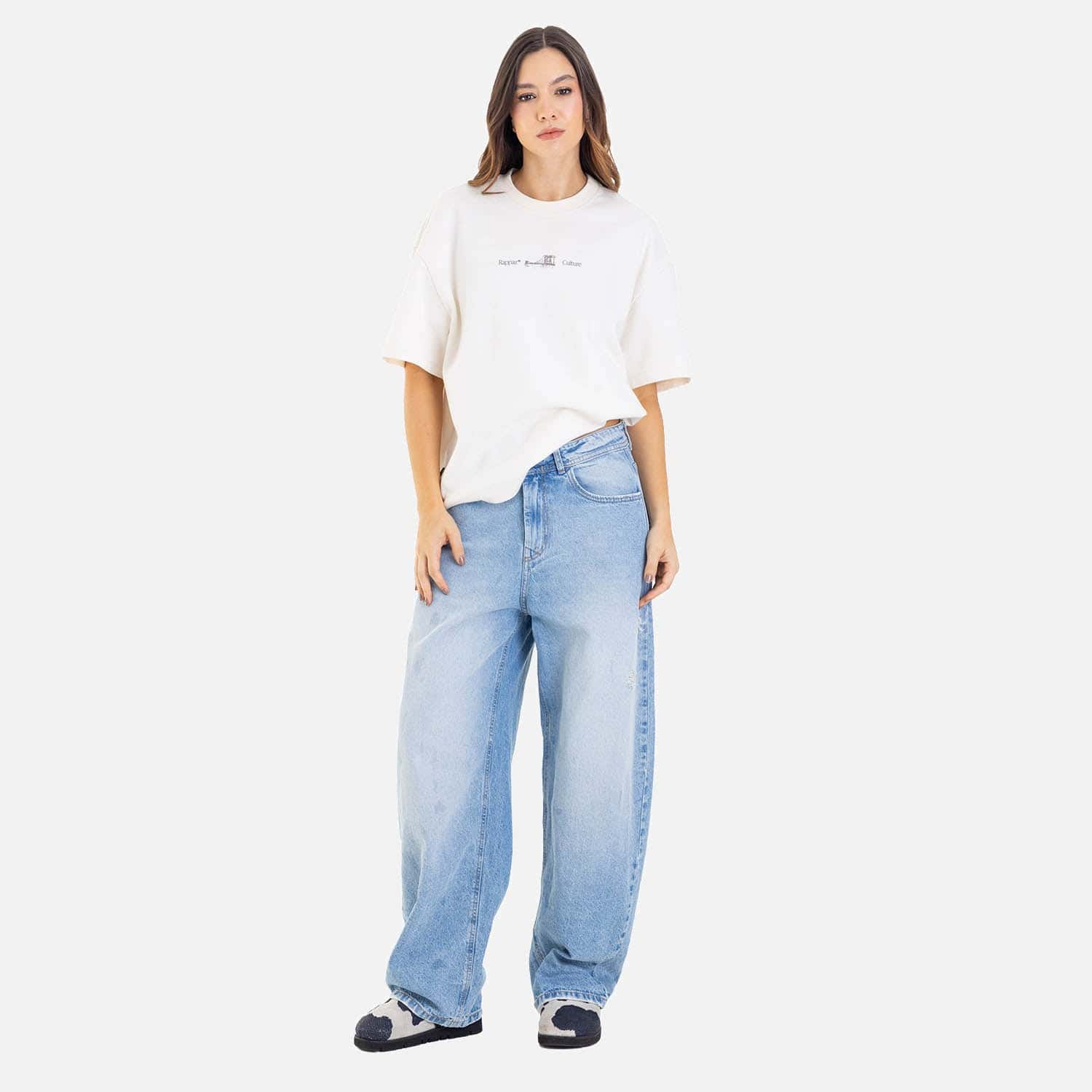 Cow Barrel Fit Denim Light Blue