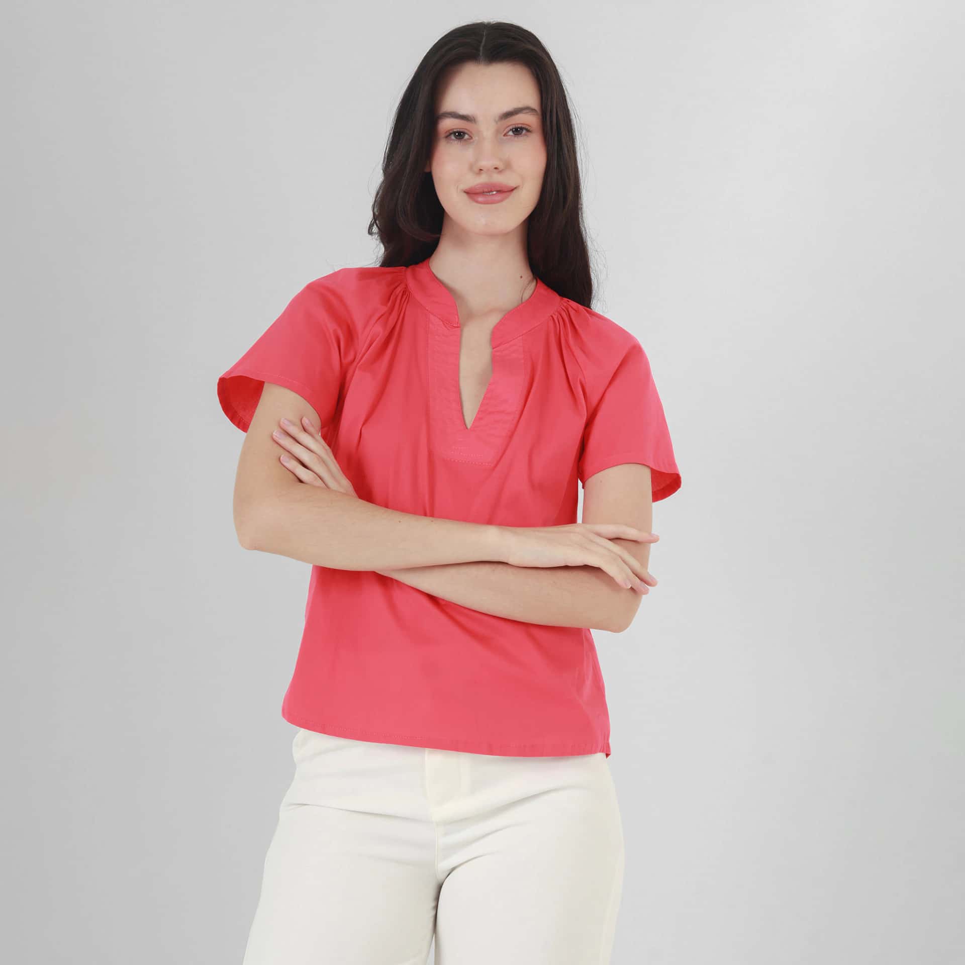 Blusa Cuello Neru Manga Corta