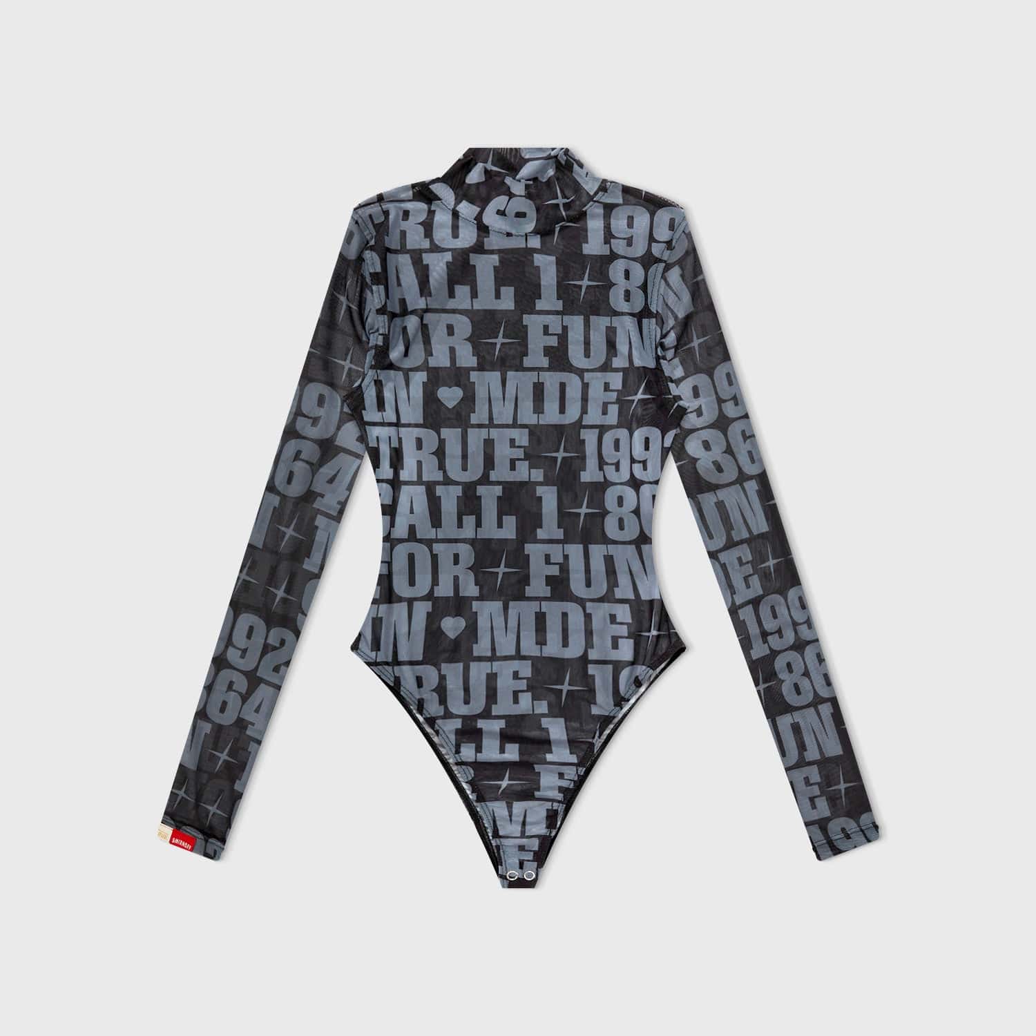 True X Smirnoff Mesh Bodysuit - Black