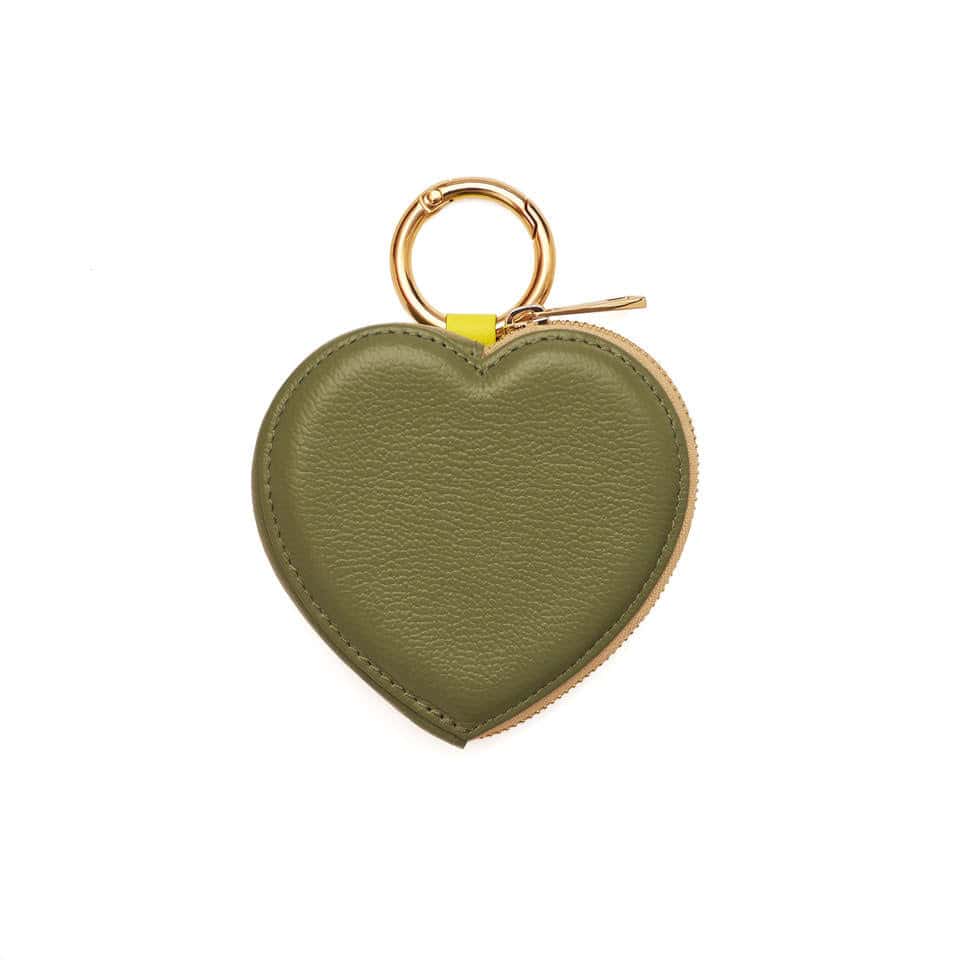 HEART charm (coin holder) SAGE
