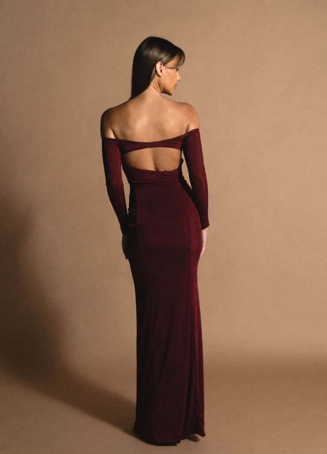 Vestido La Habana Borgoña