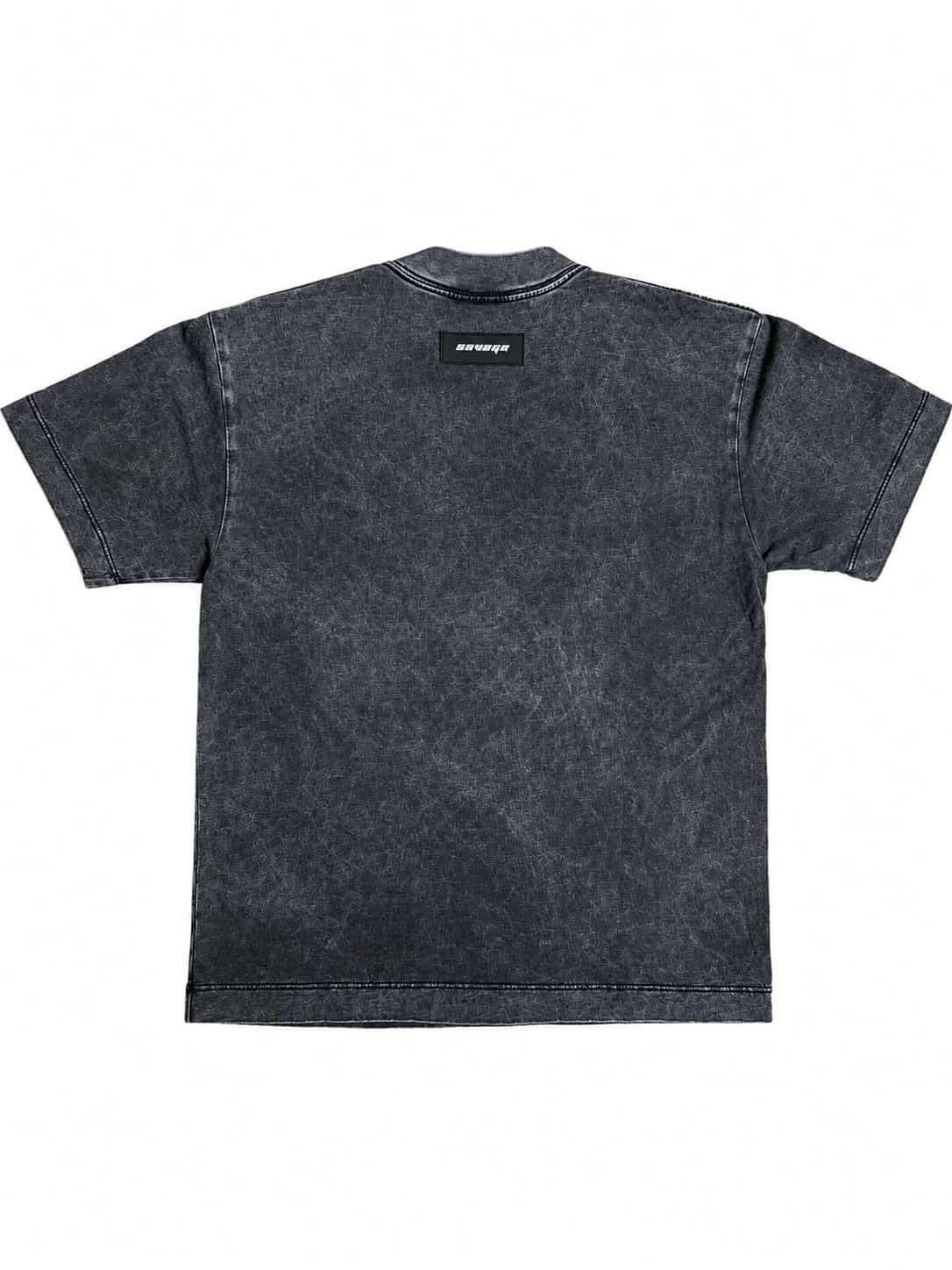 Oversize Acid Wash Negra Placa S - miniatura 2