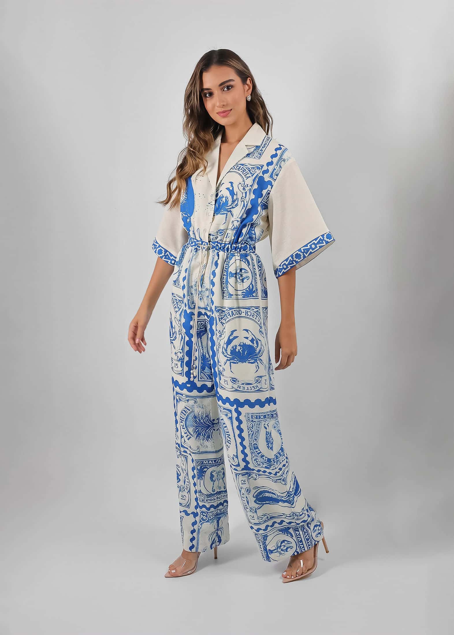 Enterizo Ocean Blue Palazzo