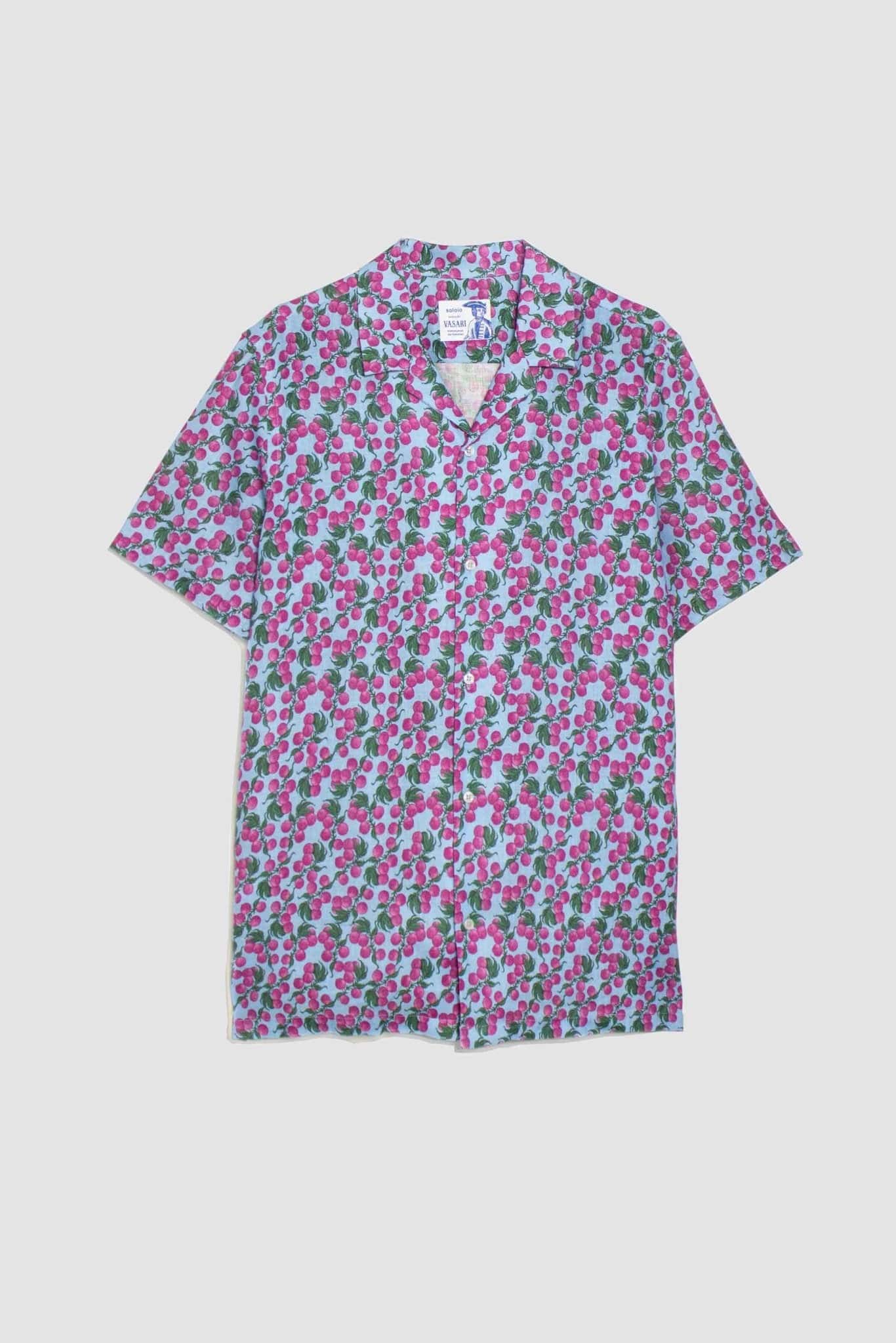 Men's buril linen shirt sky blue