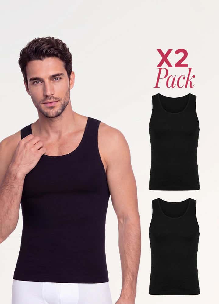 Camiseta Moldeadora Hombre: Abdomen y Espalda | Salome 9001 2 Pack | Ant SEM-123
