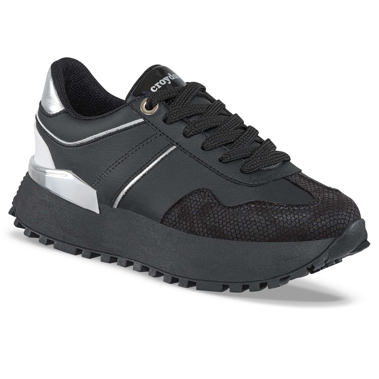 Tenis Urbanos Letizia Negro-Negro Croydon para Mujer