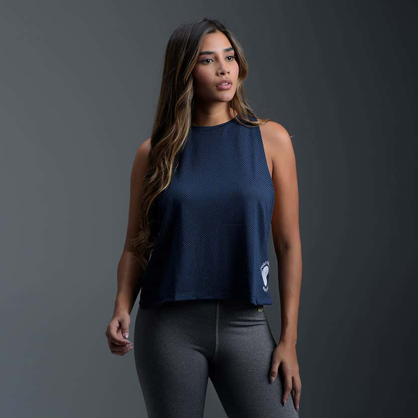 Camiseta Deportiva Azul Mujer