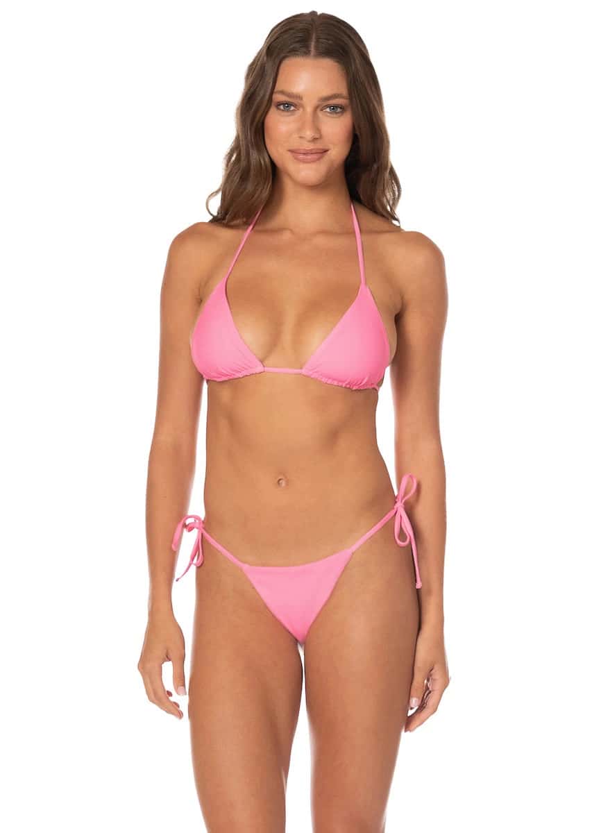 Maaji Pink Balmy Sliding Triangle Bikini Top