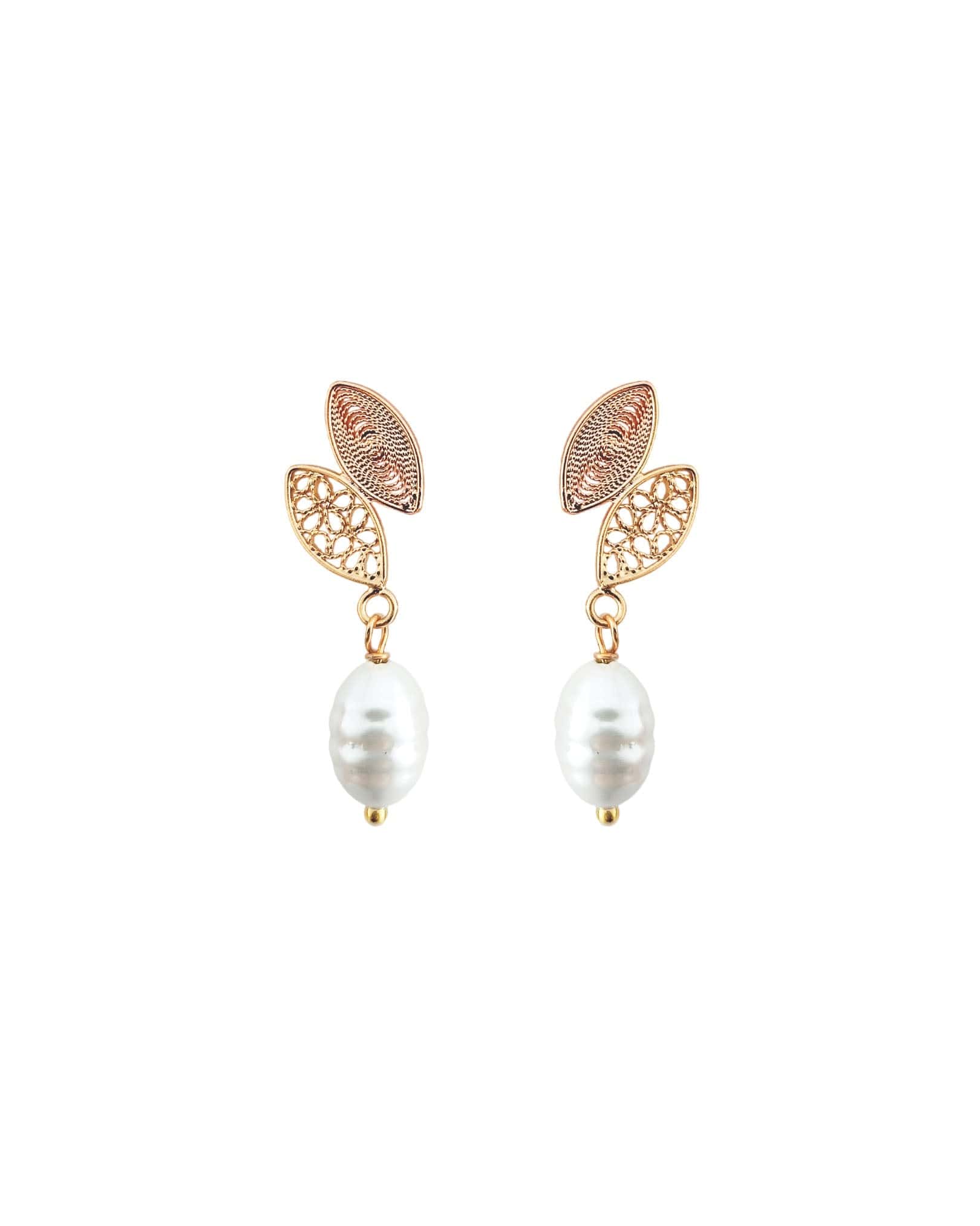 Aretes filigrana y perla Anastasia