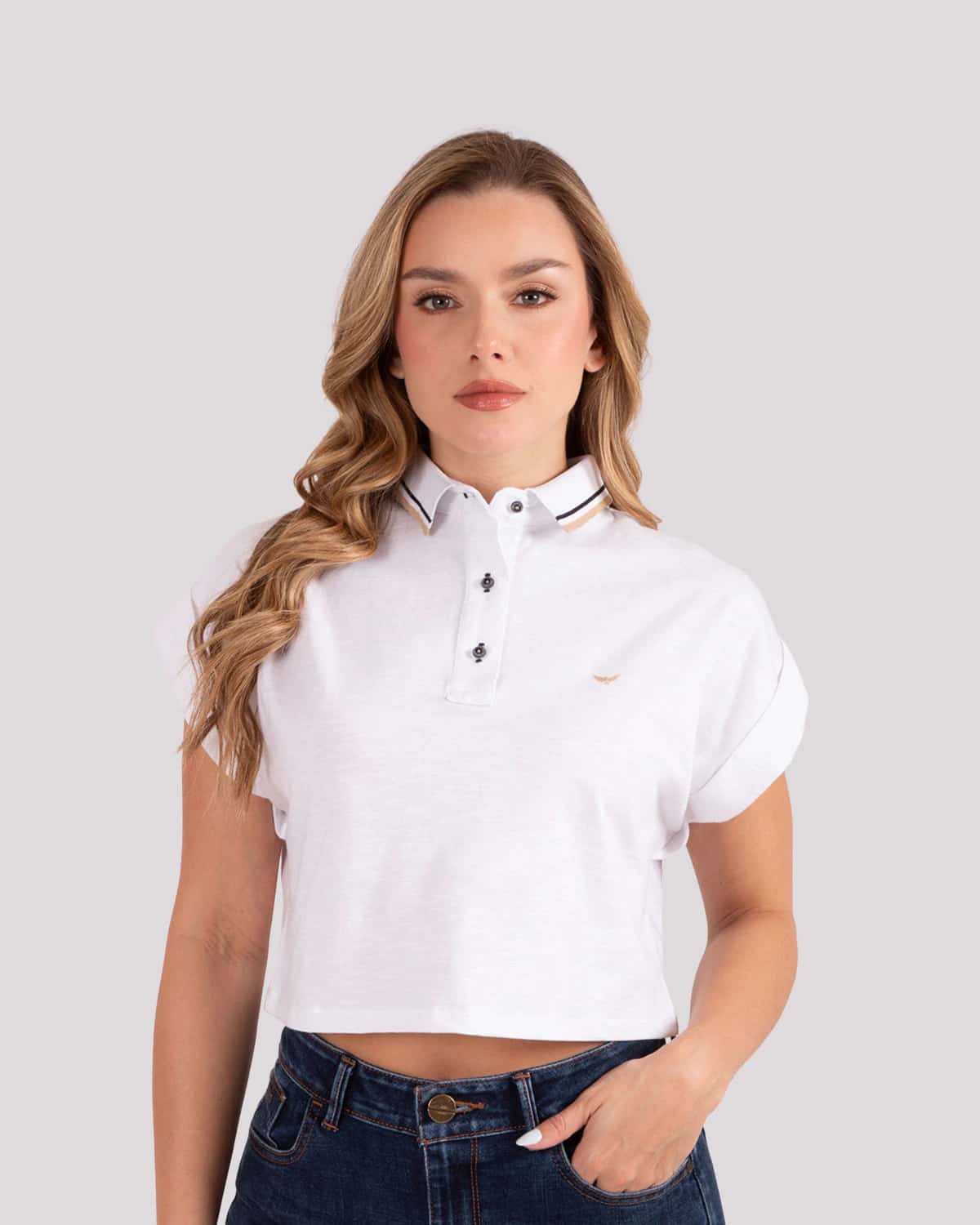 Polo blanca  para mujer