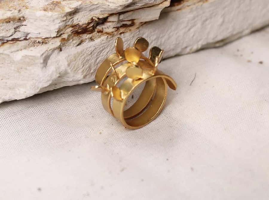 ANILLO SEMILLA SAGRADA DORADO - miniatura 2