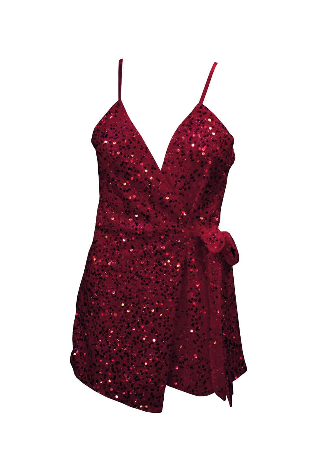 Sequin Wrap Tie-Up Romper - miniatura 3