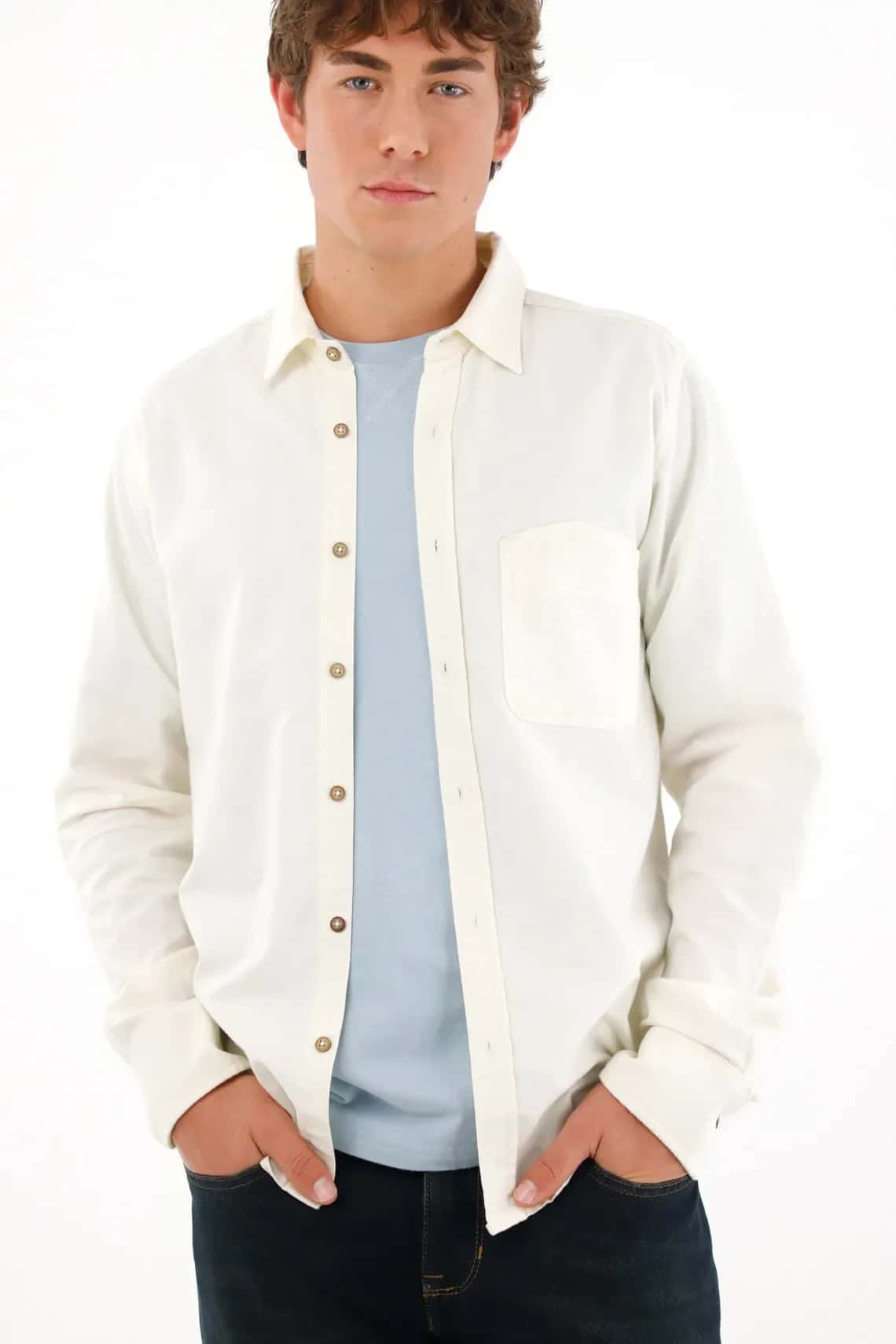 Camisa de silueta Oxford para hombre