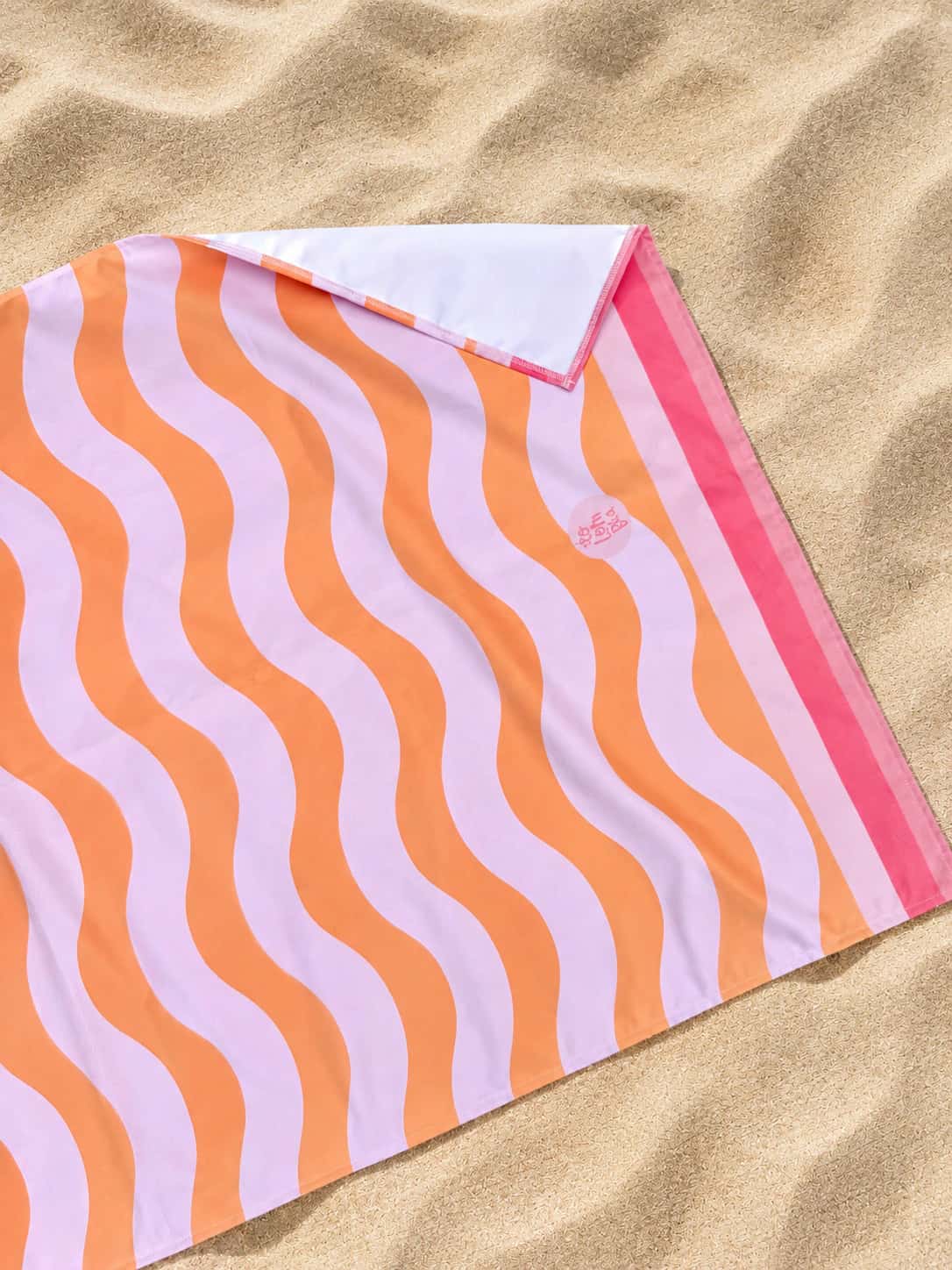 Toalla Estampada Ondas Naranja - miniatura 2