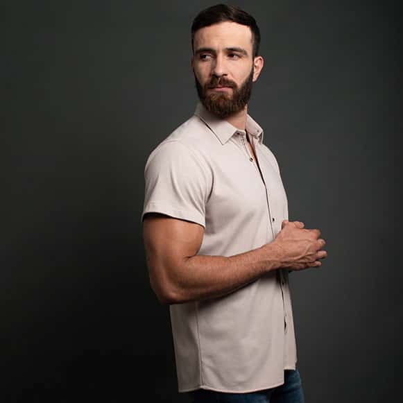 CAMISA MC 100% ALGODON LISA HOMRE