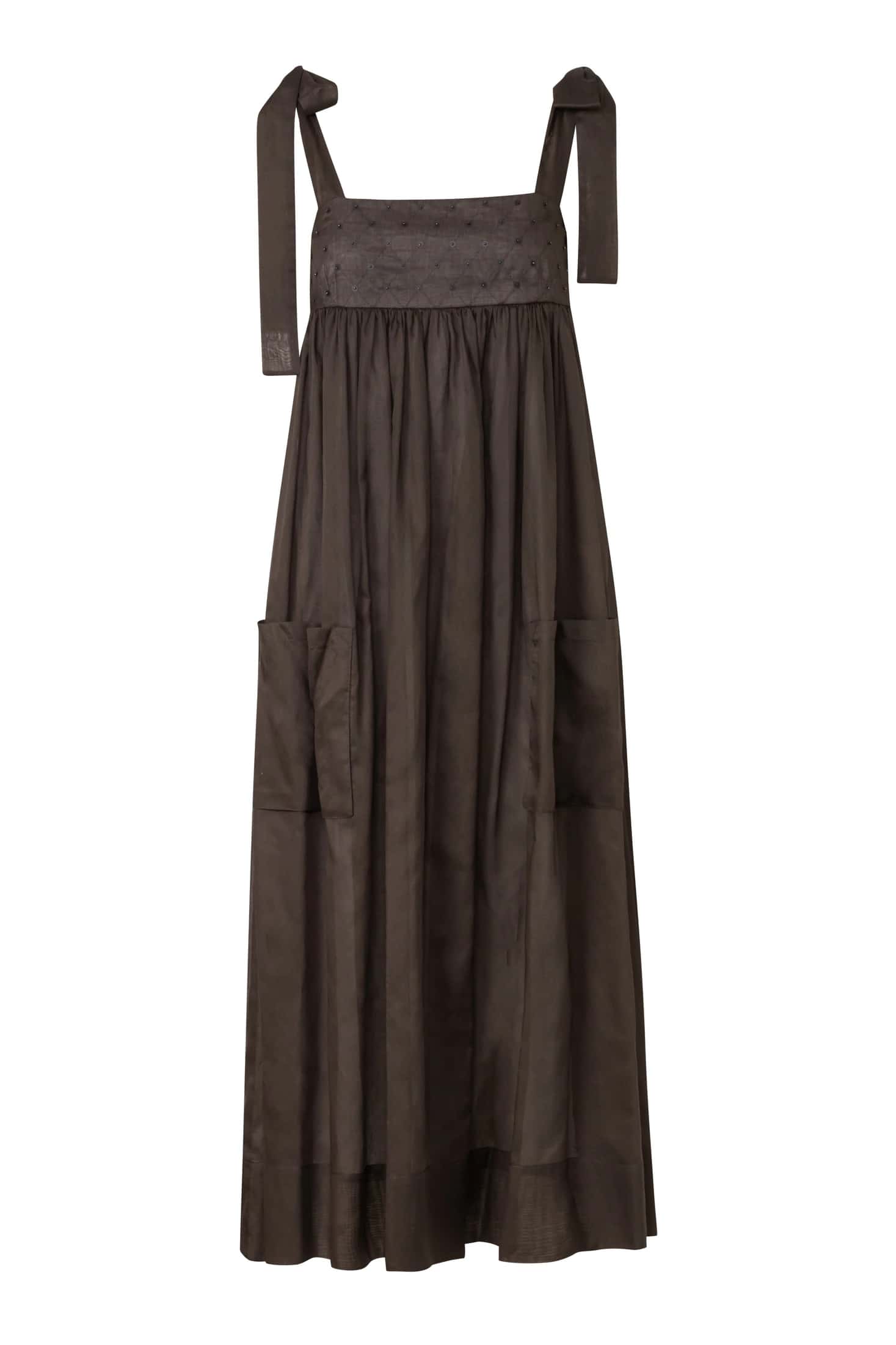 Embroidered Cotton Voile Midi Sundress - miniatura 2