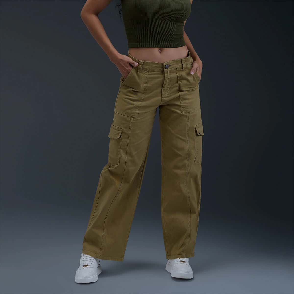 Jeans Beige Mujer