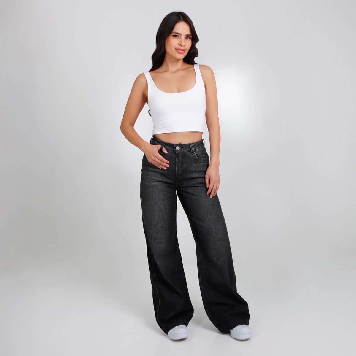 Jean Axspen Wide Leg Ax-2710 Gris