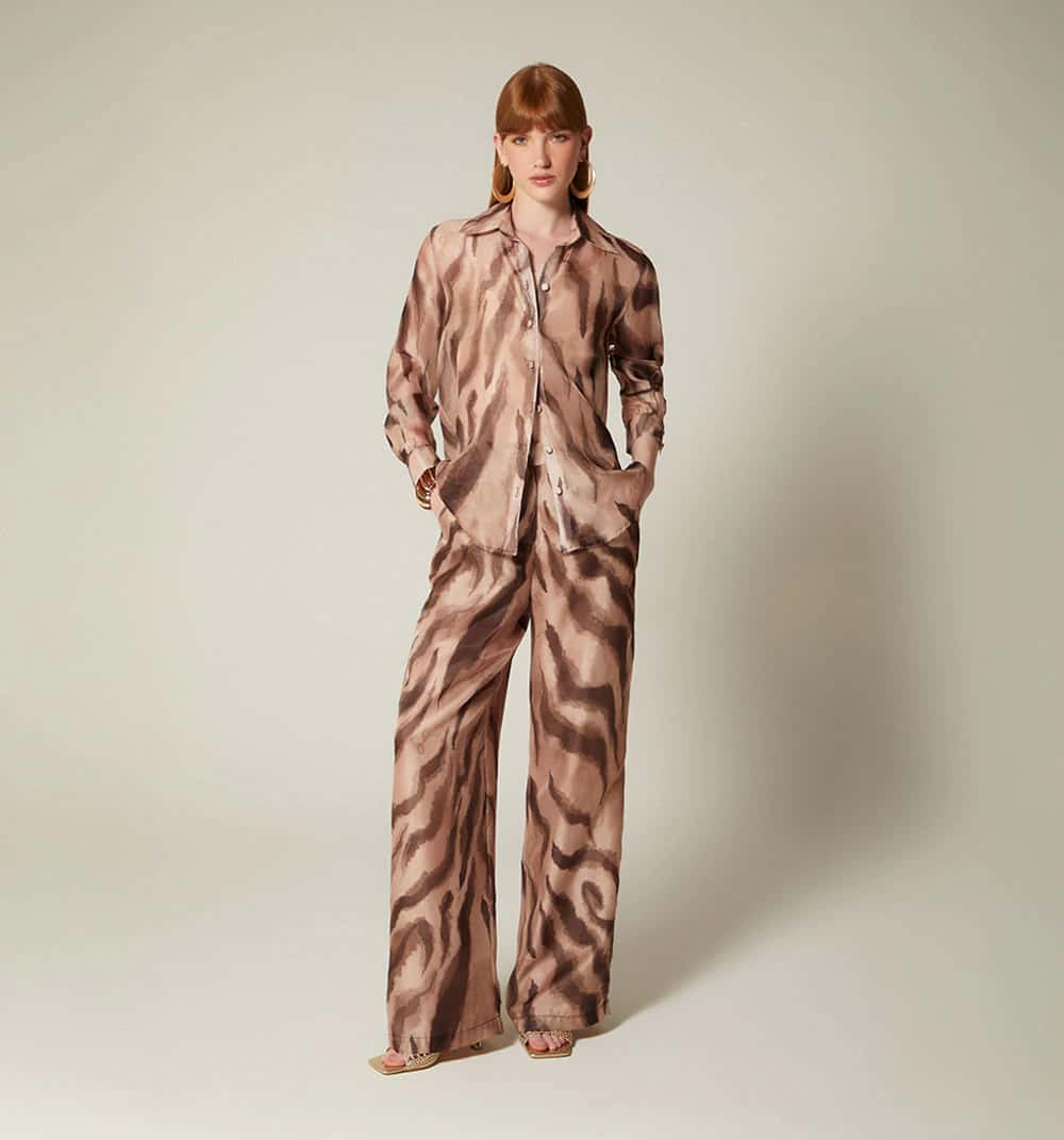 Pantalon palazzo tiro alto