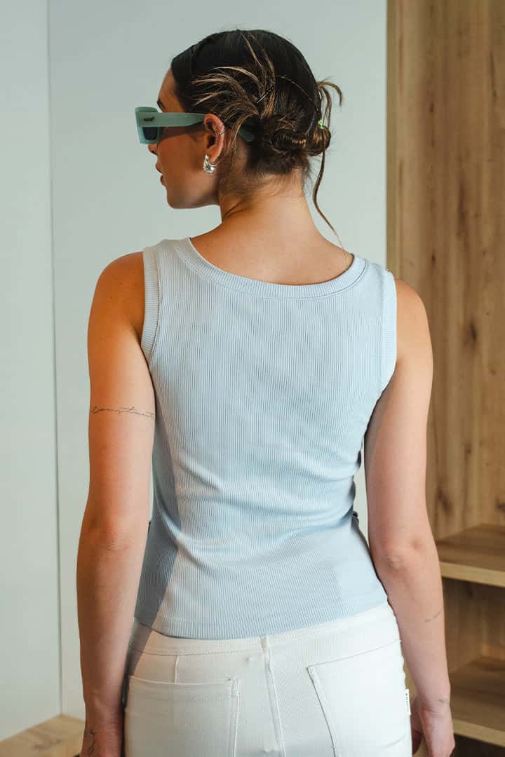 BLUSA DE CORTES EN RIB - miniatura 6