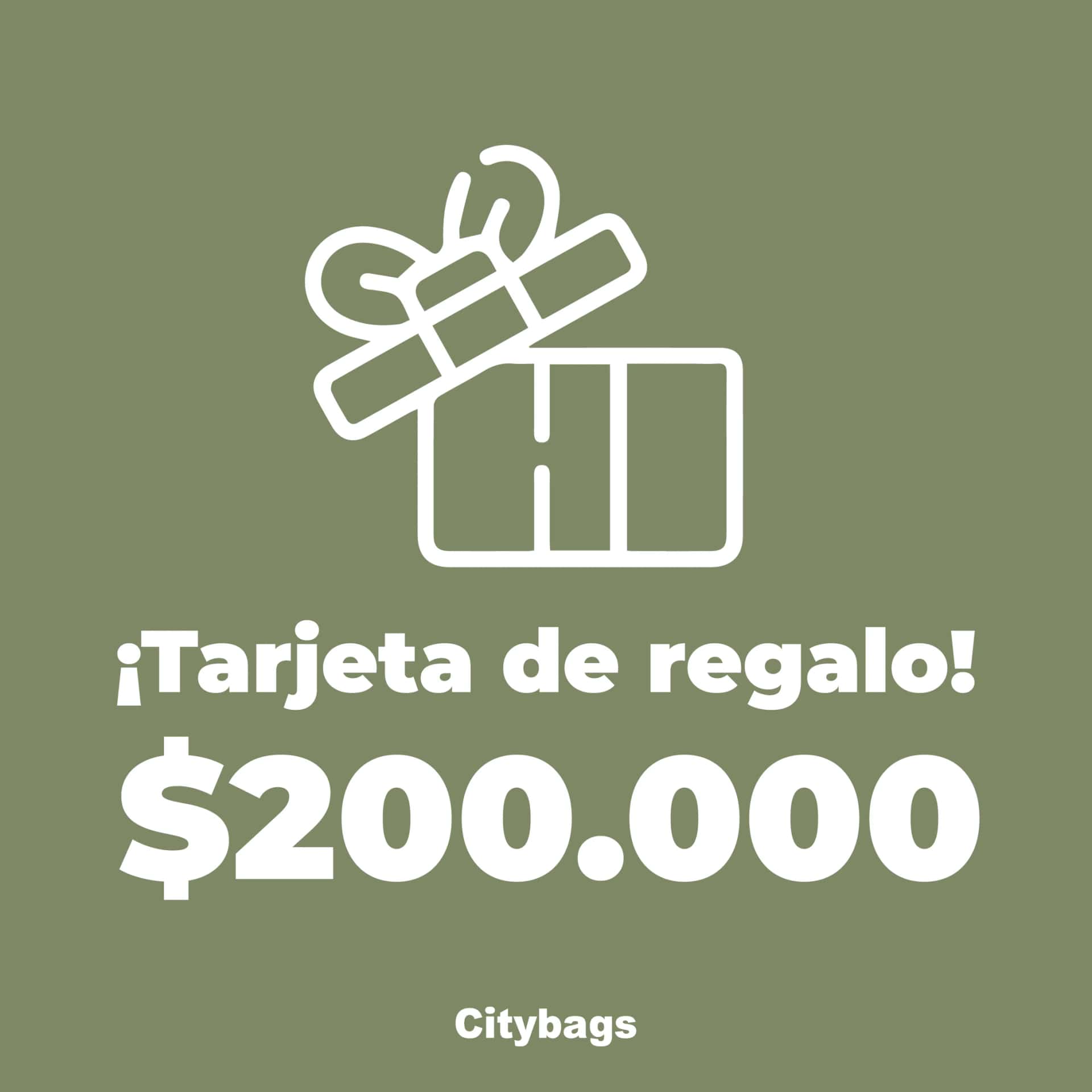 Bono regalo Citybags $200.000