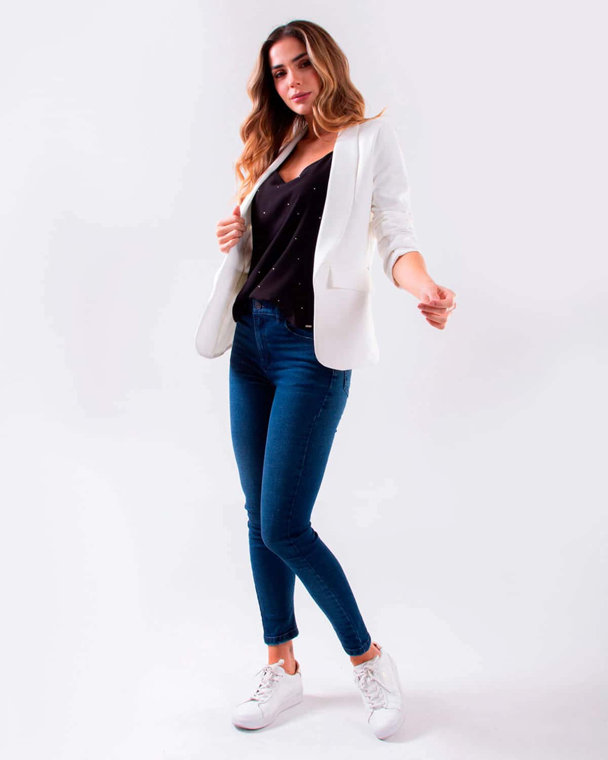 Blazer blanco para mujer