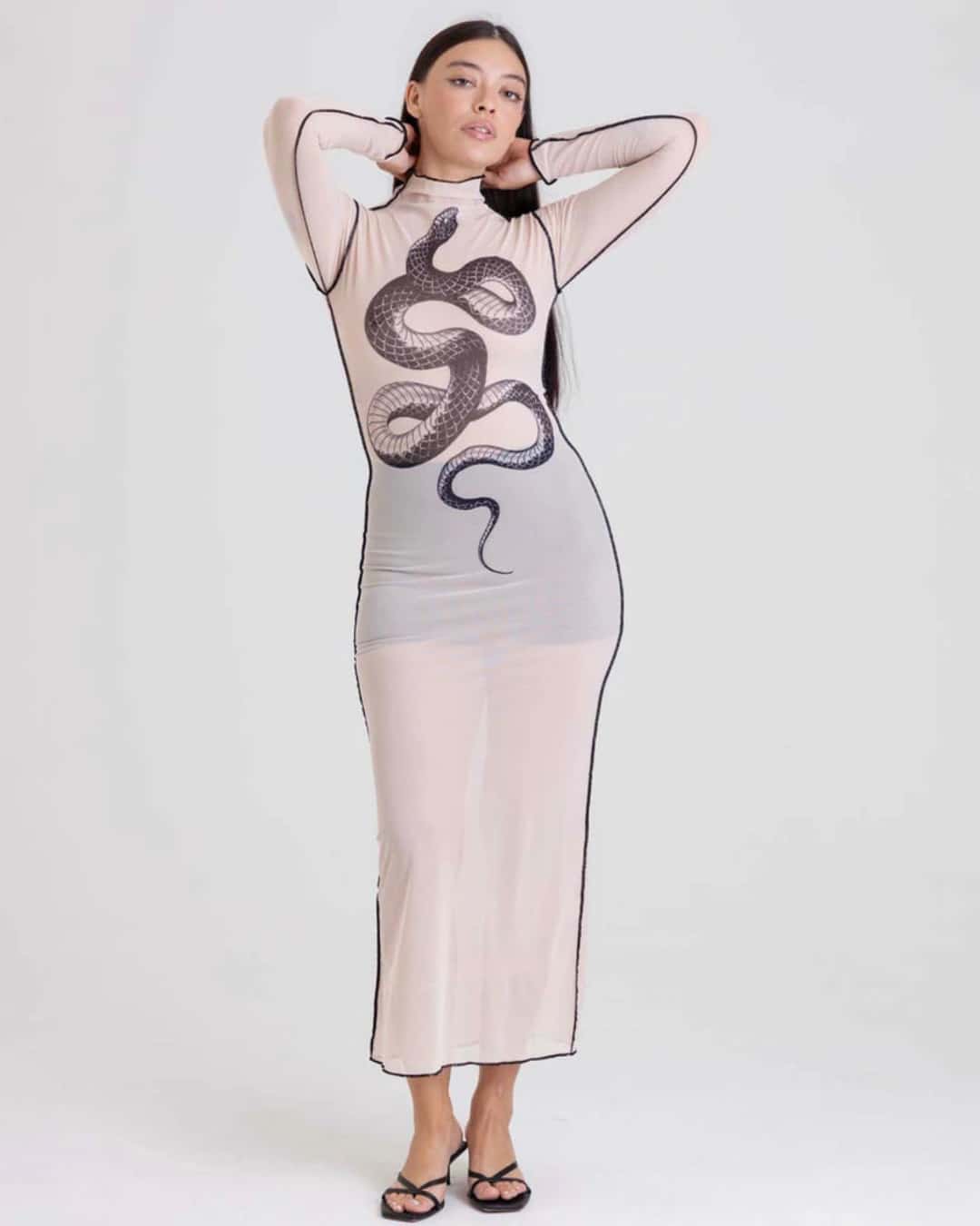 SNAKE MESH DRESS - miniatura 1