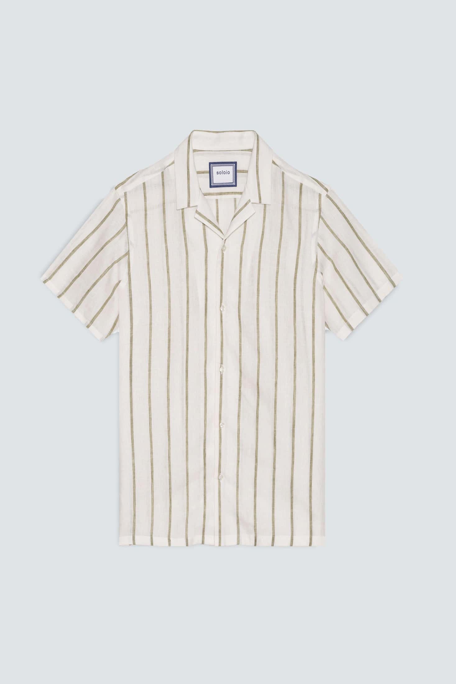 Men's linen shirt striped white