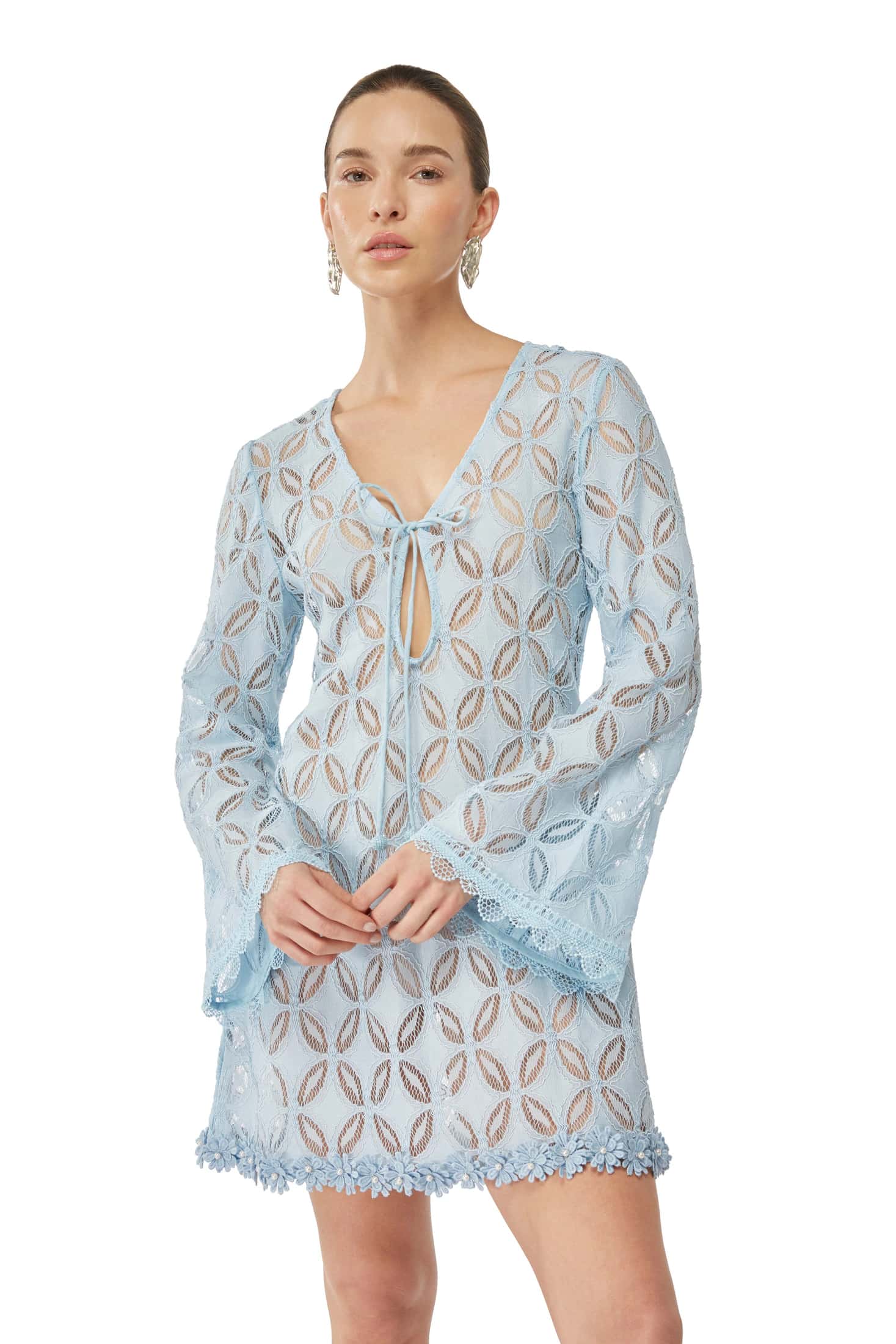 POSITANA TUNIC DRESS BLUE