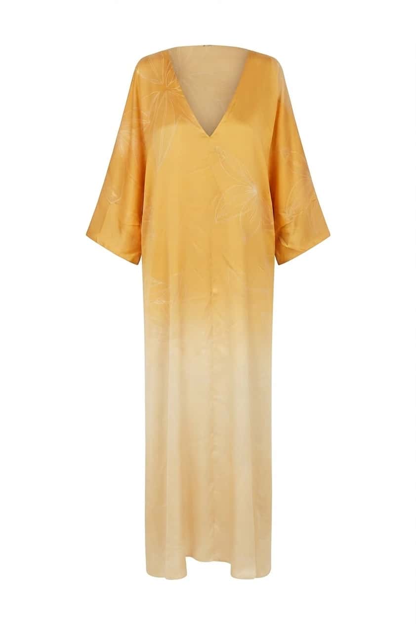 Mercedes Satin Silk Tunic / Yellow Exclusivo