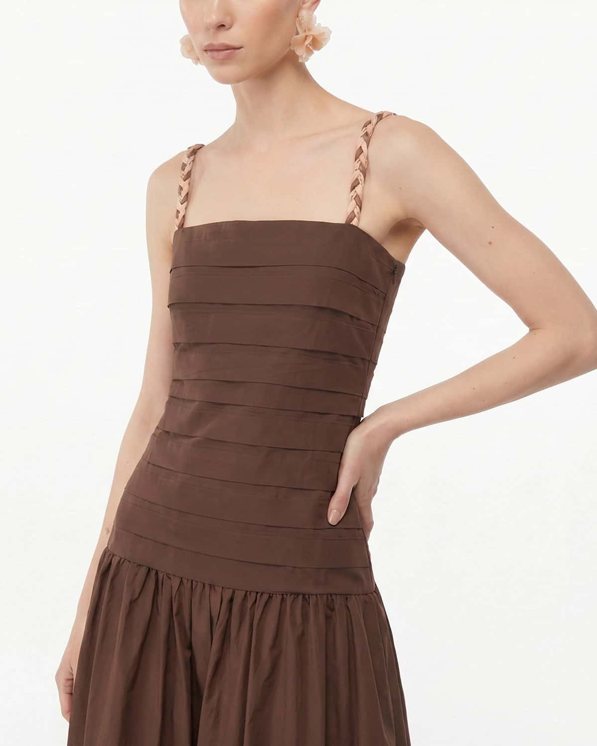 SONORA MIDI DRESS CHOCOLATE