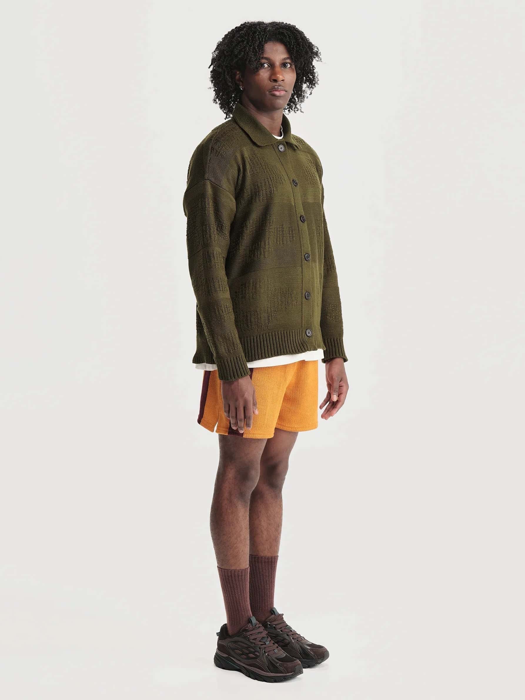 Cardigan Polo Picnic Verde Hombre - miniatura 3