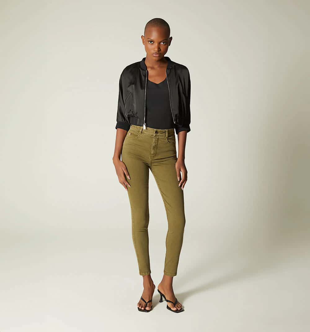 Jean ultraslim tiro alto color