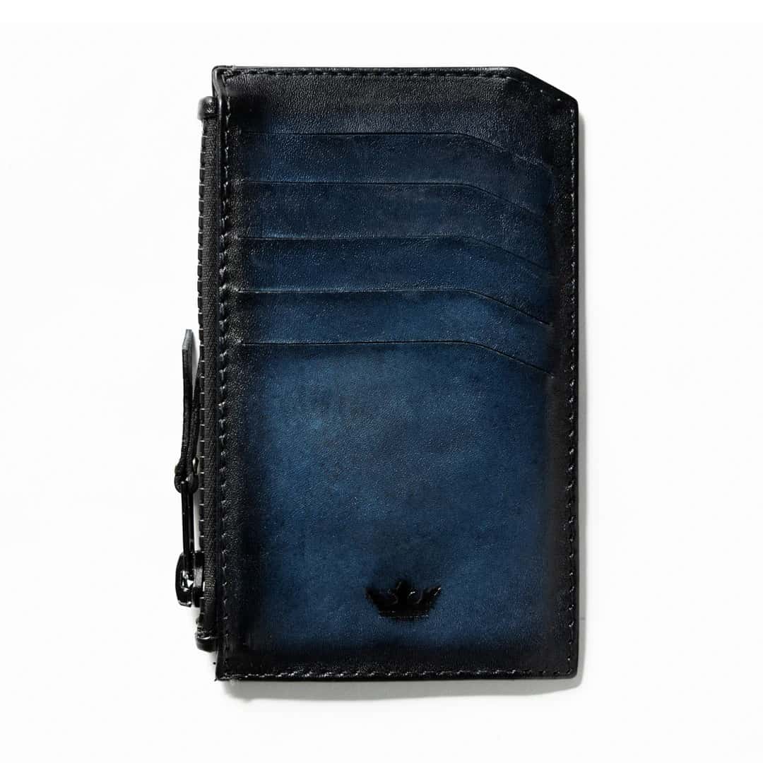Billetera Azul - Negro Patina