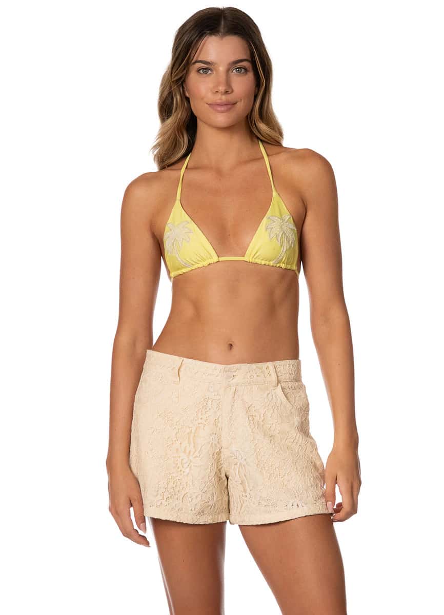 Maaji White Petal Apoli Shorts