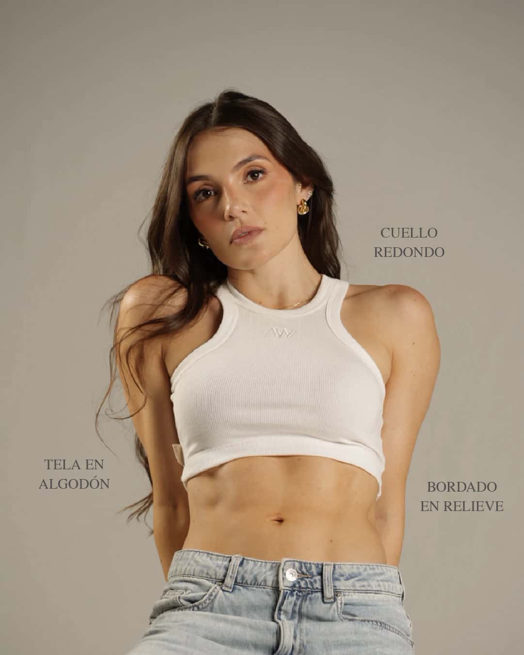 Rib Tank Top Crudo - miniatura 3